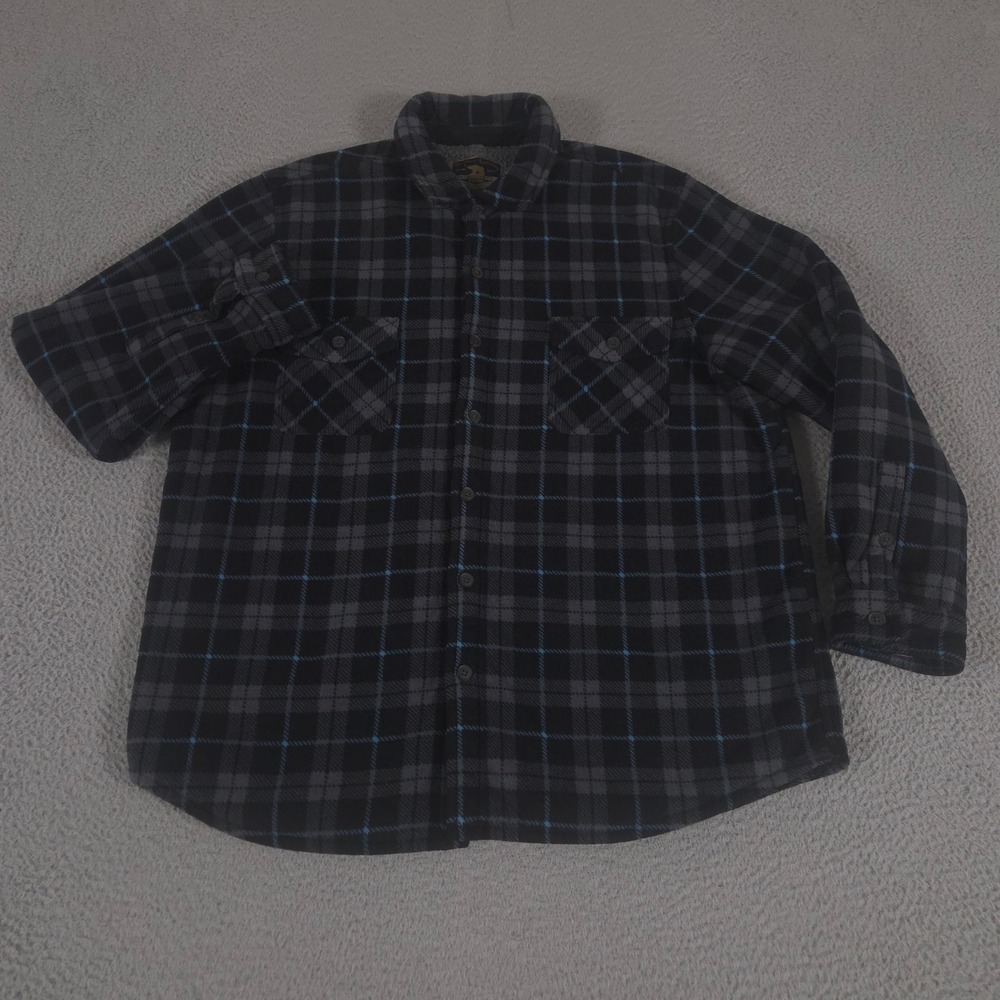 Freedom Foundry Jacket Mens XXL Multi Plaid Sherpa Lined Fleece Shirt Shacket